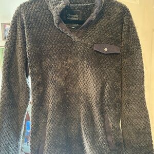 Simply Southern Gray Crewneck Jacket Textured Fleece